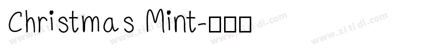 Christmas Mint字体转换